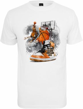 Mister Tee Tričko 'Ballin'  sivá / oranžová / čierna / biela