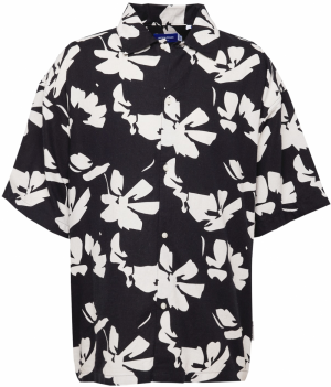 JACK & JONES Košeľa 'FARO'  čierna / biela
