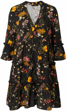VERO MODA Šaty 'EASY JOY'  kaki / oranžová / čierna / biela