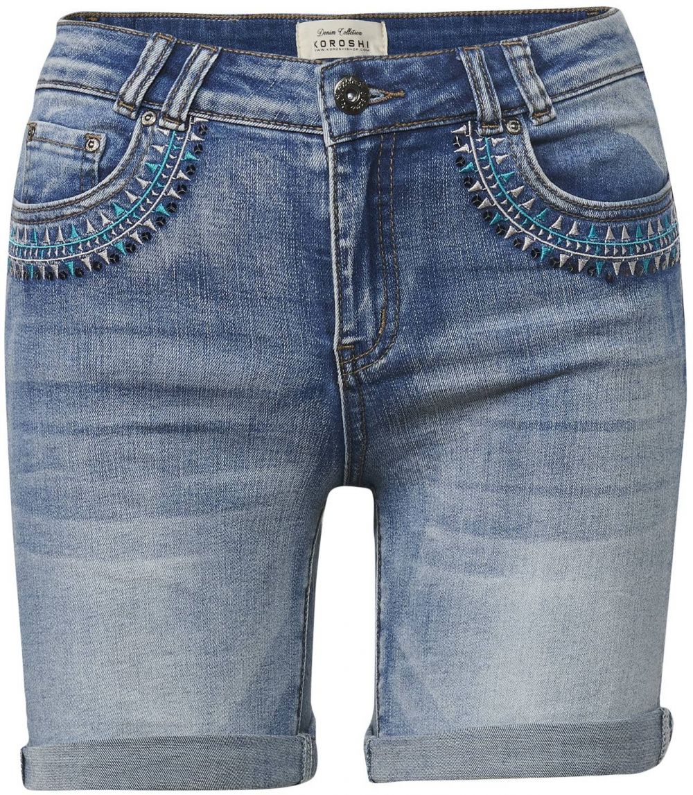KOROSHI Džínsy  modrá denim