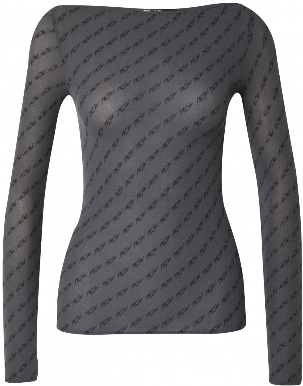 WEEKDAY Tričko  sivá / čierna