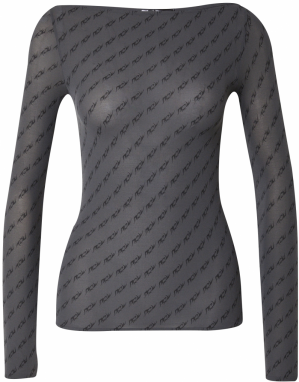 WEEKDAY Tričko  sivá / čierna