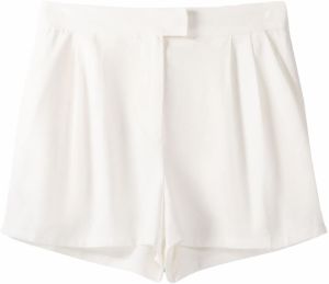 Bershka Plisované nohavice  šedobiela