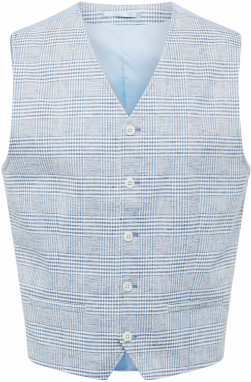 JACK & JONES Vesta k obleku 'RIVIERA'  modrá / svetlomodrá / biela
