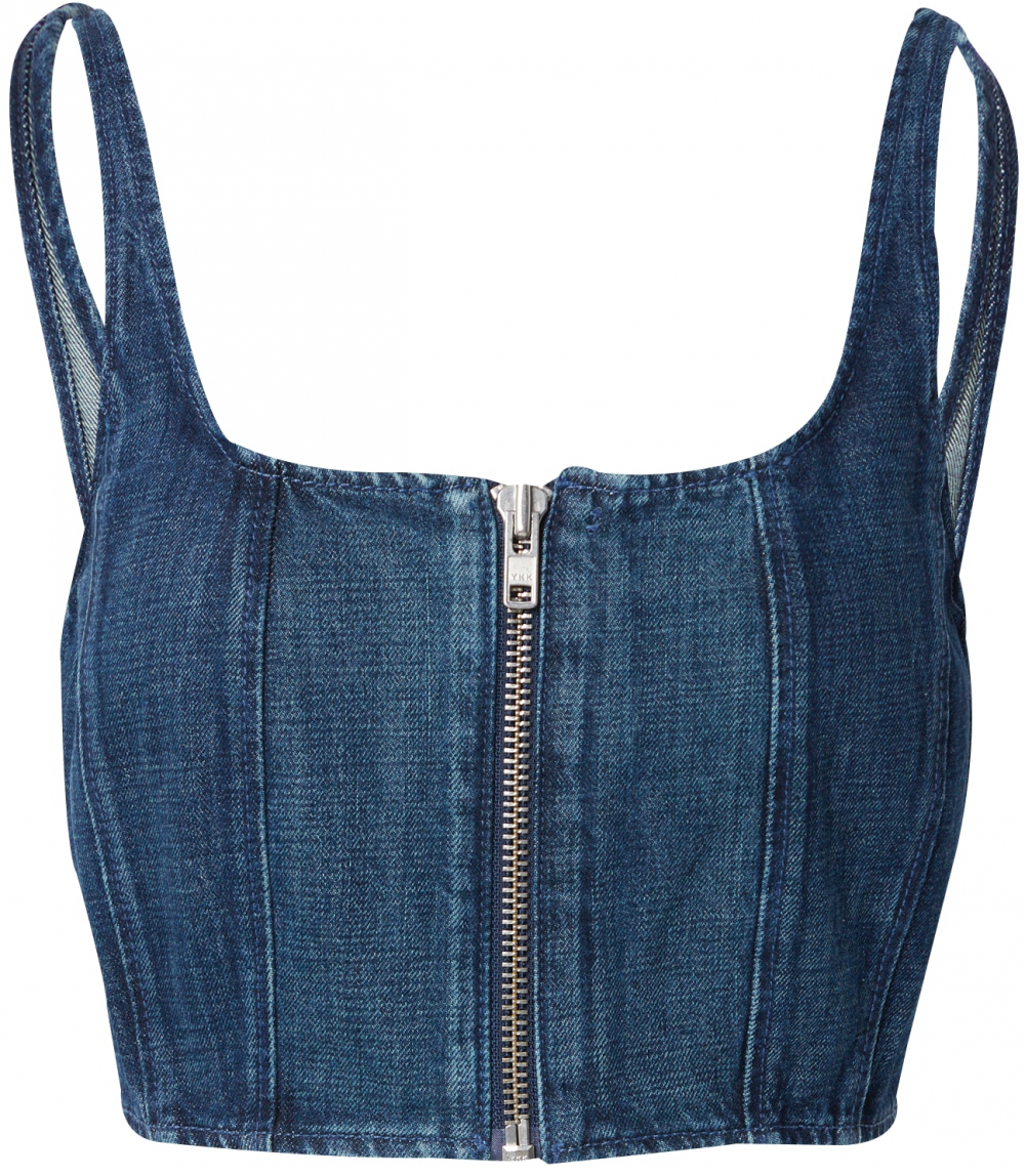 WEEKDAY Top  modrá denim