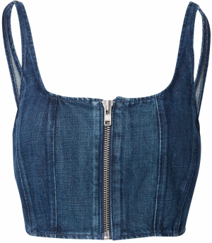 WEEKDAY Top  modrá denim