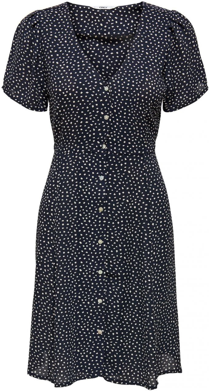 ONLY Šaty  tmavomodrá / biela
