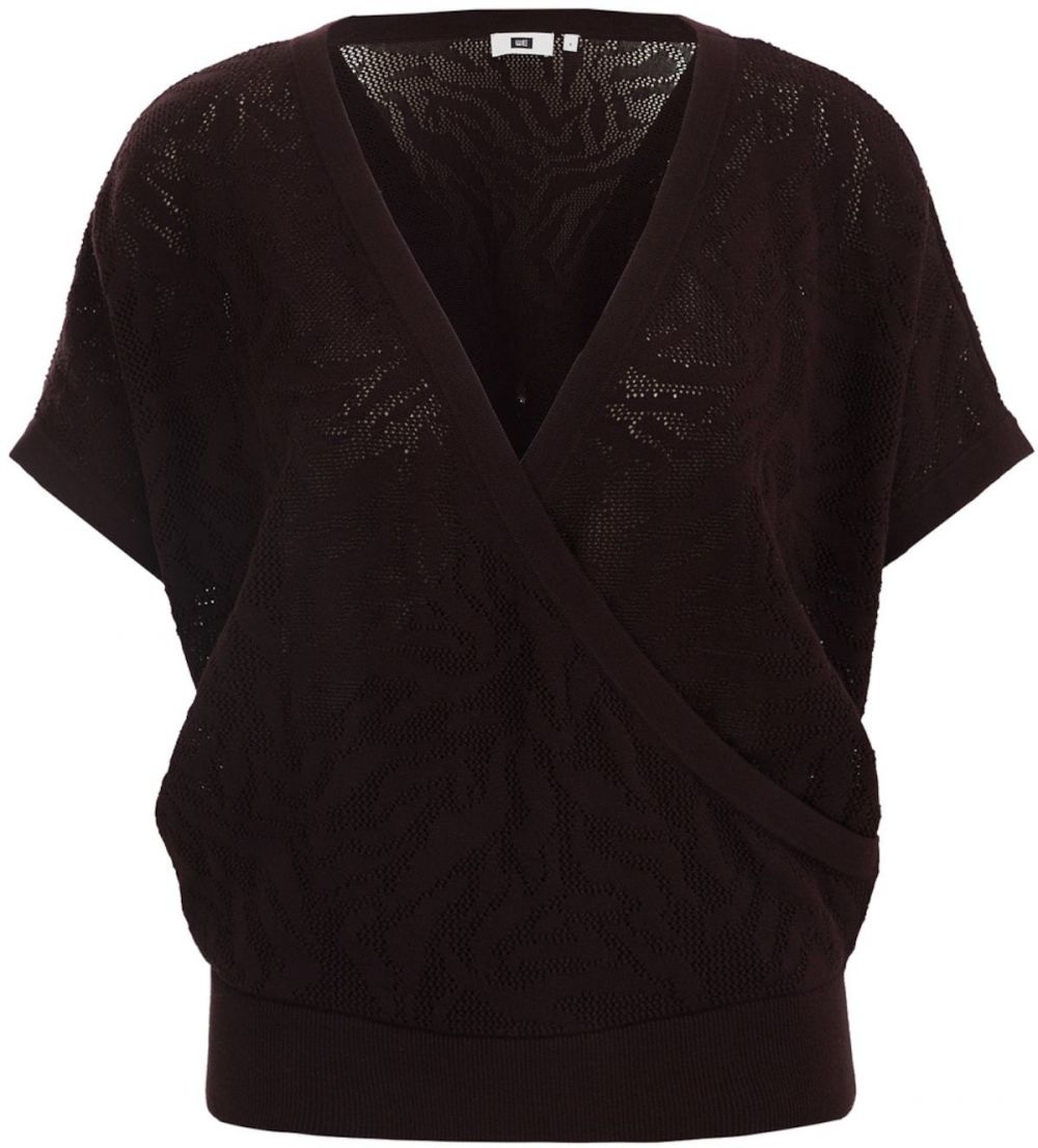 WE Fashion Sveter  tmavohnedá