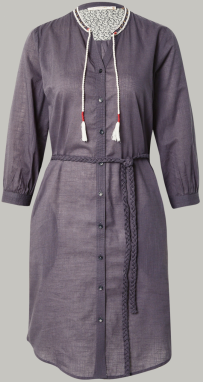 SCOTCH & SODA Košeľové šaty  čadičová / červená / biela