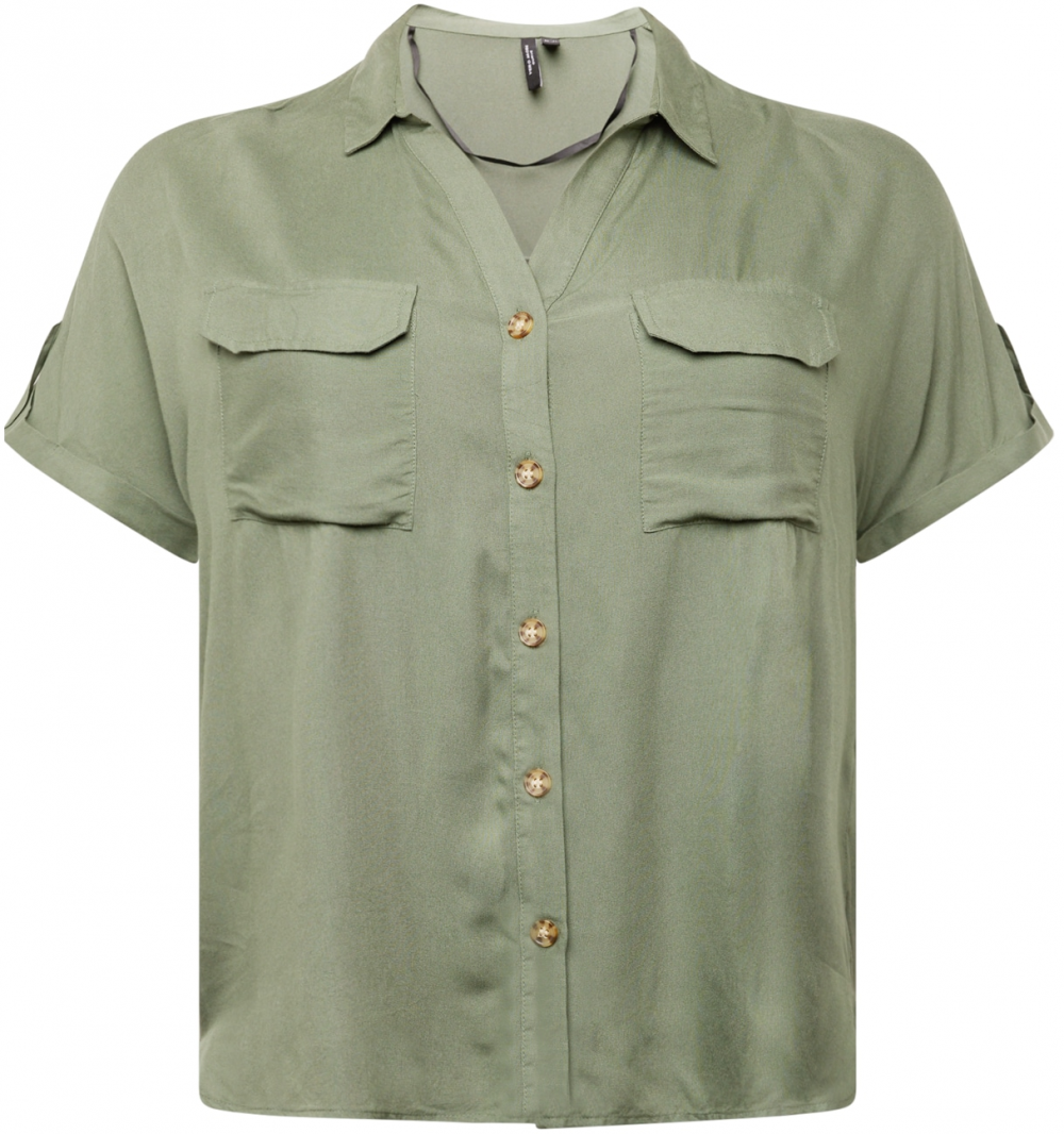 Vero Moda Curve Blúzka 'VMCBUMPY'  pastelovo zelená