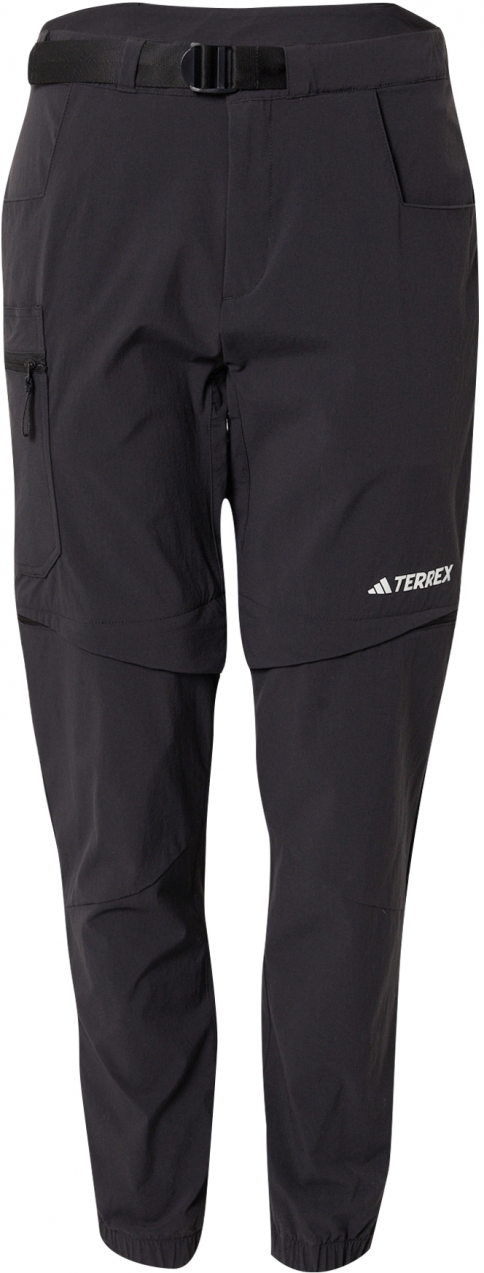 ADIDAS TERREX Outdoorové nohavice 'Utilitas'  čierna / biela