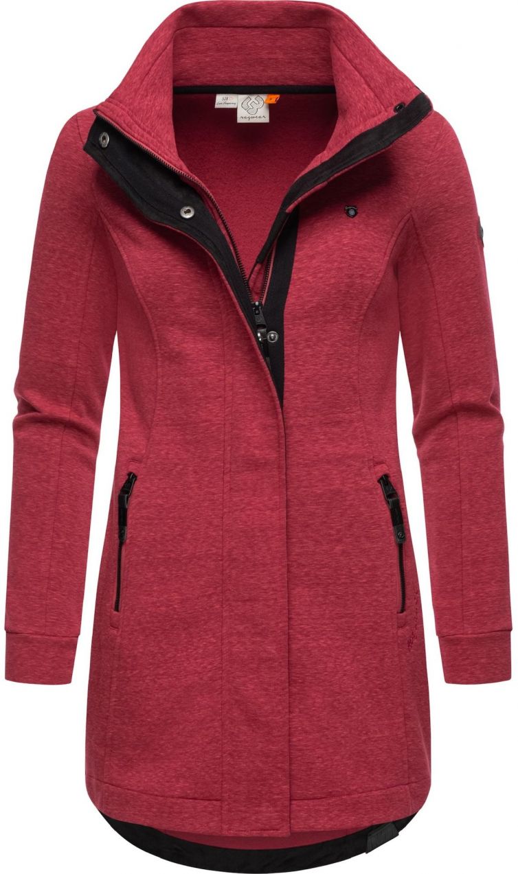 Ragwear Tepláková bunda 'Letrice'  s ružovými fľakmi / čierna