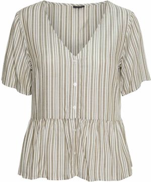 PIECES Blúzka 'ALVINA'  olivová / biela