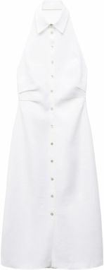 MANGO Košeľové šaty 'Belen'  šedobiela