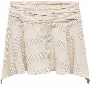 MANGO Sukňa 'Montal'  béžová / hnedá / biela