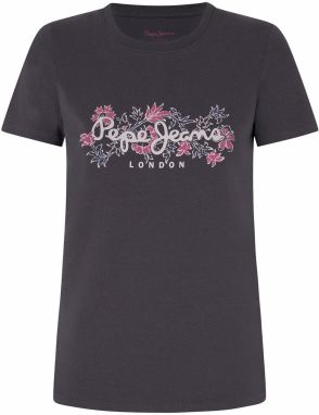 Pepe Jeans Tričko 'Korina'  piesková / tmavosivá / modrofialová / pitaya