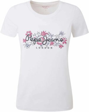 Pepe Jeans Tričko 'Korina'  modrofialová / pitaya / čierna / biela