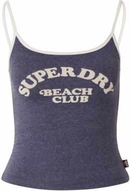 Superdry Top 'ESSENTIAL'  námornícka modrá / zlatá / biela