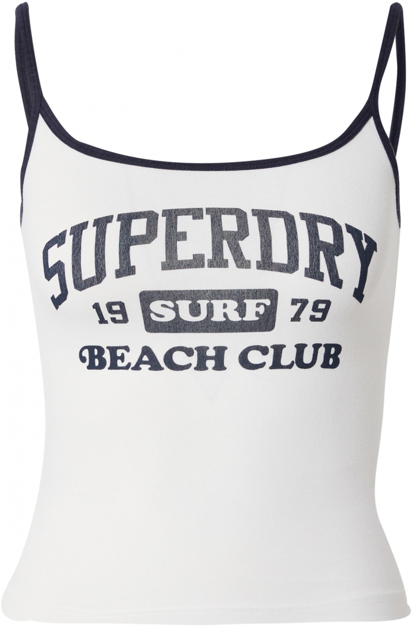 Superdry Top 'Essential'  námornícka modrá / biela ako vlna