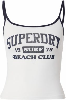 Superdry Top 'Essential'  námornícka modrá / biela ako vlna
