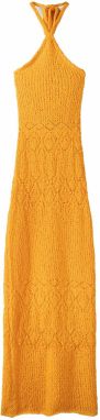 Bershka Pletené šaty  oranžová