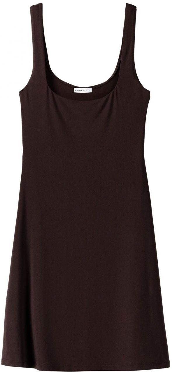 Bershka Šaty  tmavohnedá