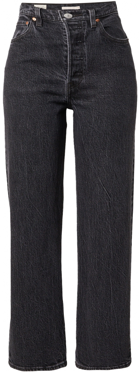 LEVI'S ® Džínsy 'Ribcage Straight Ankle'  čierny denim