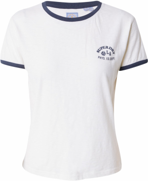 Superdry Tričko  námornícka modrá / biela ako vlna