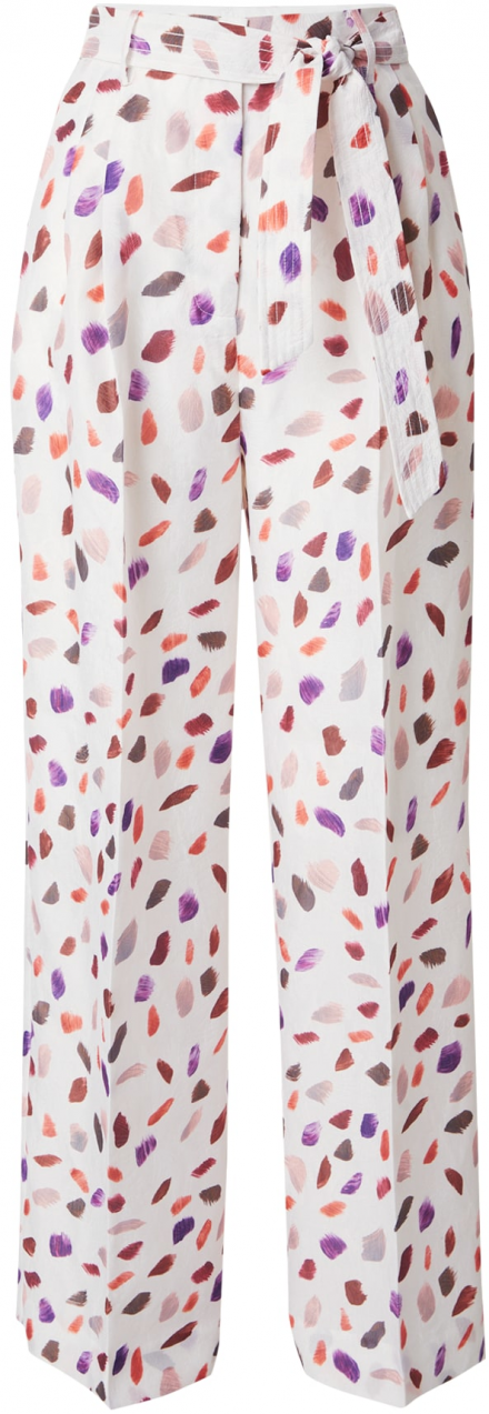 Essentiel Antwerp Nohavice s pukmi 'Frankrijk'  sivá / fialová / koralová / biela