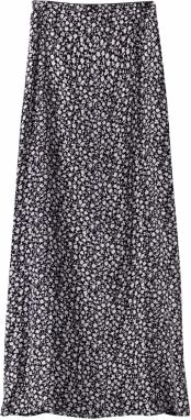 Bershka Sukňa  čierna / biela
