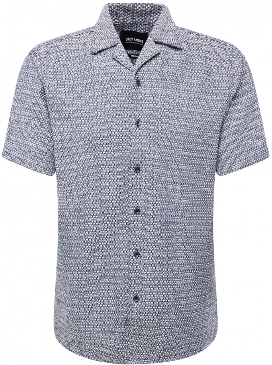 Only & Sons Košeľa 'NASH'  námornícka modrá / biela