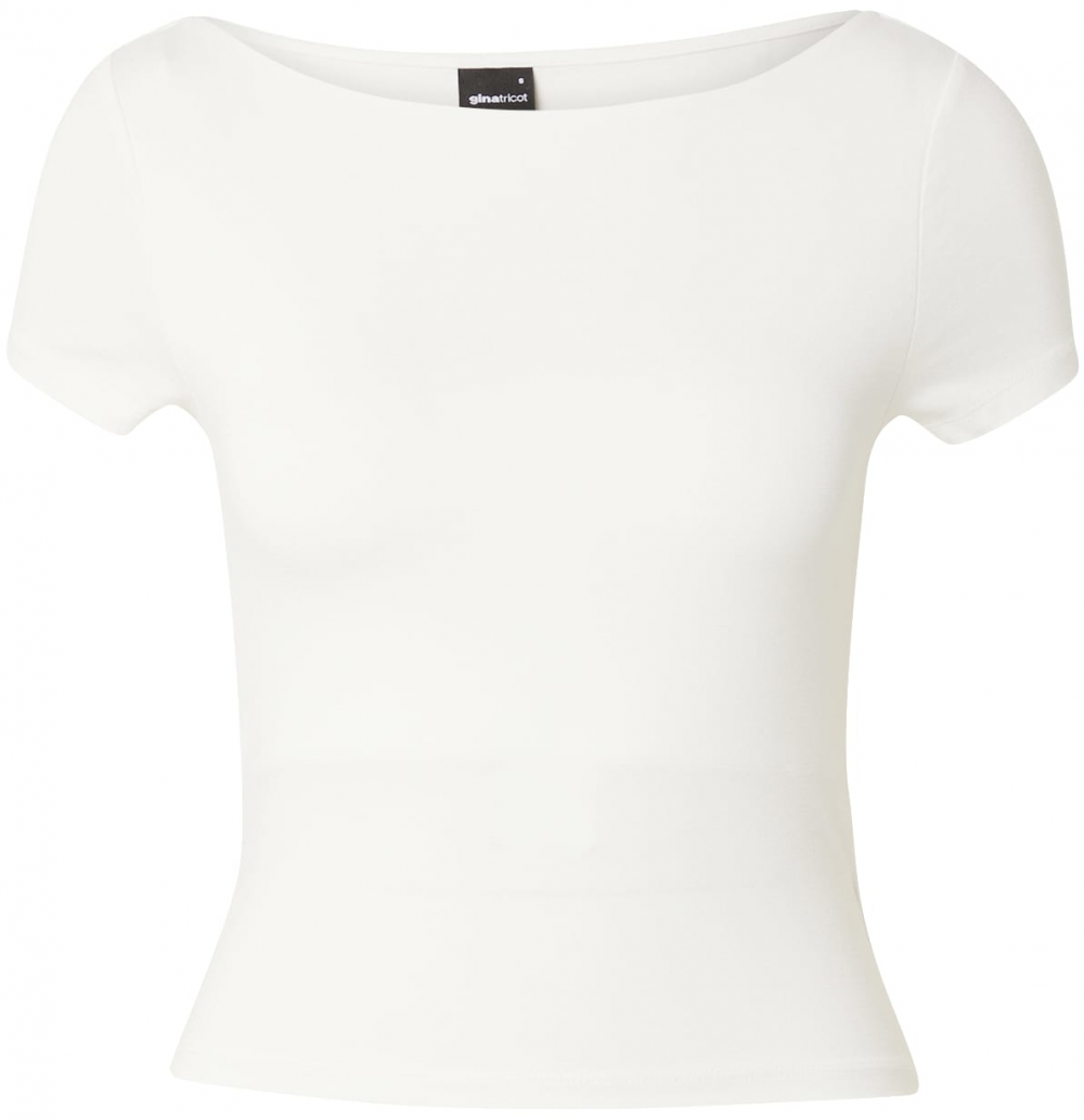 Gina Tricot Tričko  šedobiela