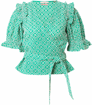 SCOTCH & SODA Blúzka  zelená / biela