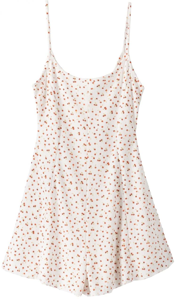Bershka Overal  zelená / červená / biela