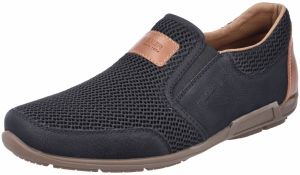 Rieker Slip-on obuv  svetlohnedá / čierna