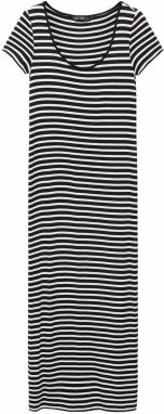 MANGO Šaty 'Venice'  čierna / biela