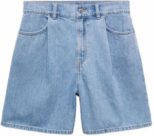 MANGO Plisované rifle 'Marina'  modrá denim