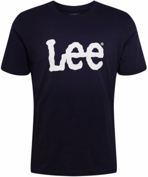 Lee Tričko 'WOBBLY LOGO TEE'  čierna / biela