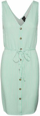 VERO MODA Šaty 'BUMPY'  nefritová / biela