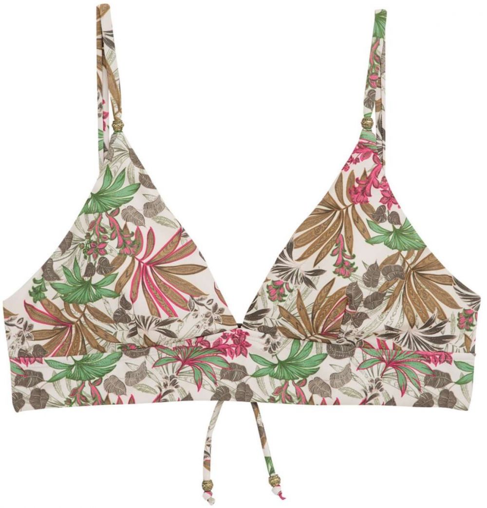 WE Fashion Bikinový top  svetlobéžová / mokka / svetlohnedá / svetlozelená / fuksia