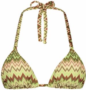 Hunkemöller Bikinový top 'Alcapulco'  hnedá / zelená / svetlozelená / rosé