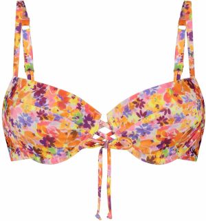 Hunkemöller Bikinový top 'Tiki'  orgovánová / modrofialová / tmavooranžová / pitaya