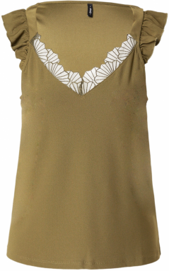 ONLY Top 'SILJA'  olivová / biela