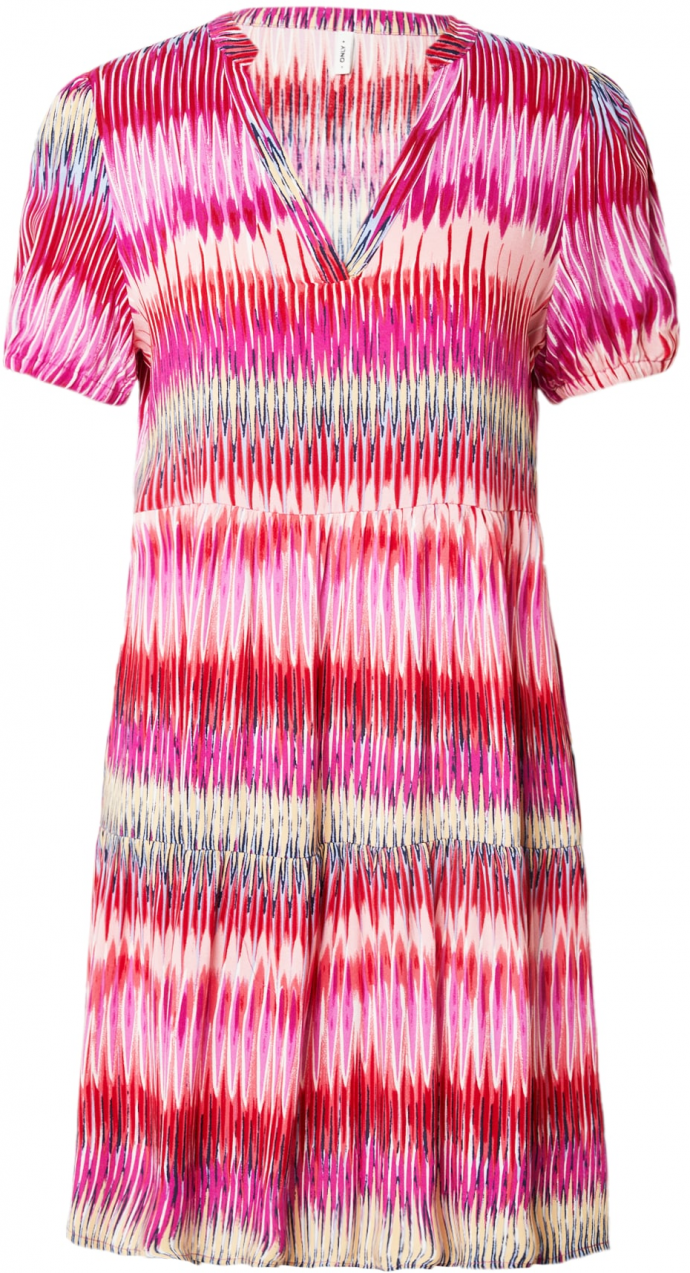 ONLY Šaty 'Nova Thea'  svetlomodrá / fuksia / pastelovo ružová / krvavo červená