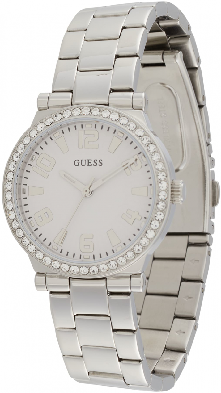 GUESS Analógové hodinky  strieborná