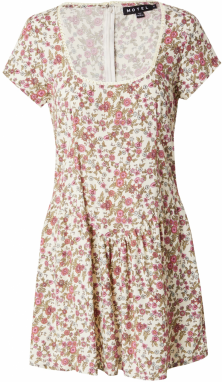 Motel Šaty  krémová / olivová / tmavooranžová / svetloružová