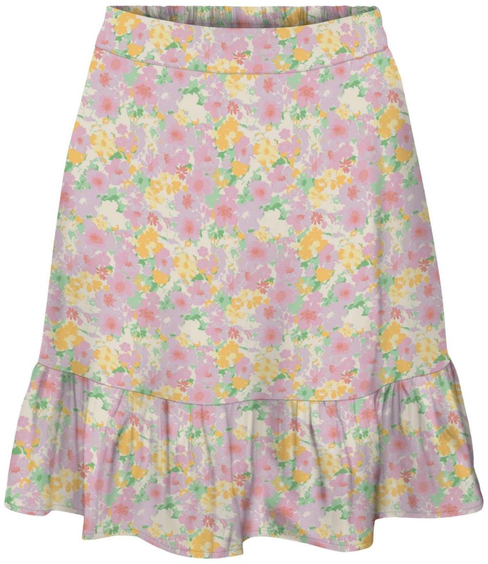 VERO MODA Sukňa 'EMMA'  béžová / zelená / fialová / oranžová