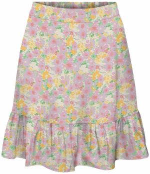 VERO MODA Sukňa 'EMMA'  béžová / zelená / fialová / oranžová