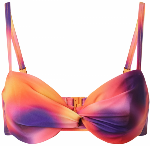 Hunkemöller Bikinový top 'Sunset'  žltá / tmavofialová / oranžová
