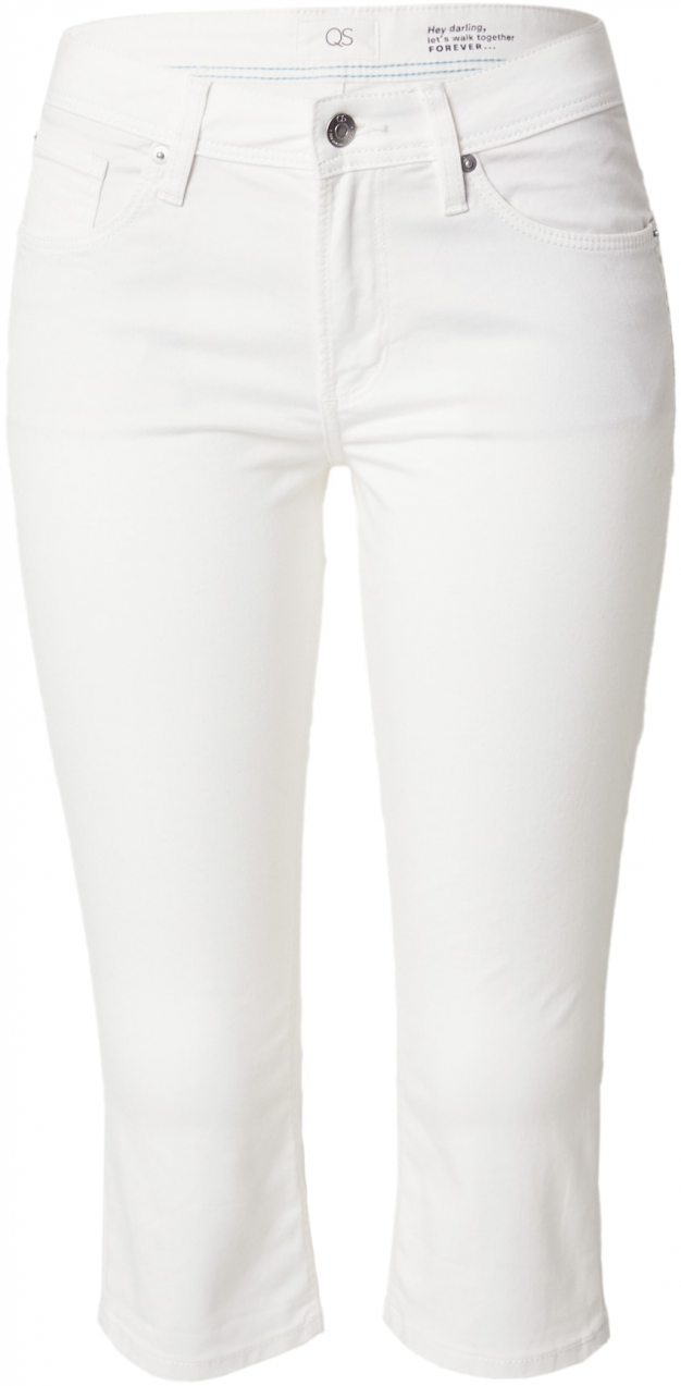 QS Džínsy  biely denim